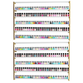 2x Nichos Expositores de Esmaltes Grande Manicure Industrial Suporte Esmalteira Metalon Prateleiras