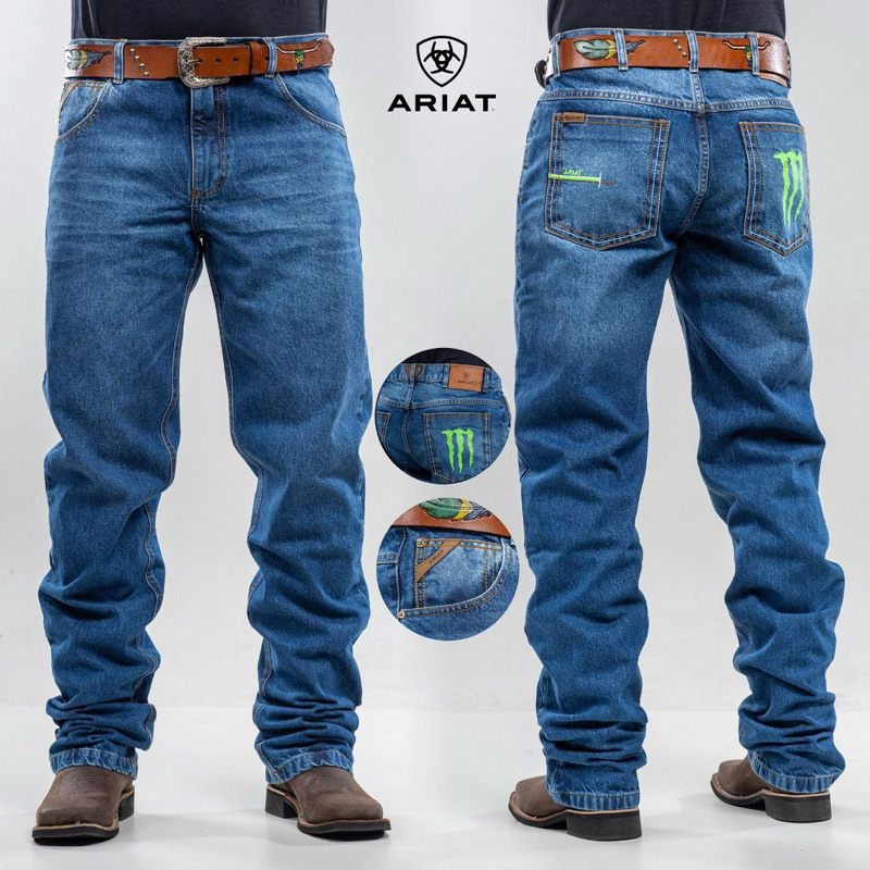 calça country masculina Texas farm,  calça country ariat algodão grosso peão montaria em Oferta na Shopee