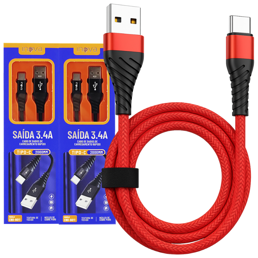 Kit 2 Cabos Carregador Tipo C Xiaomi 2 Metros Reforçado em Oferta na Shopee