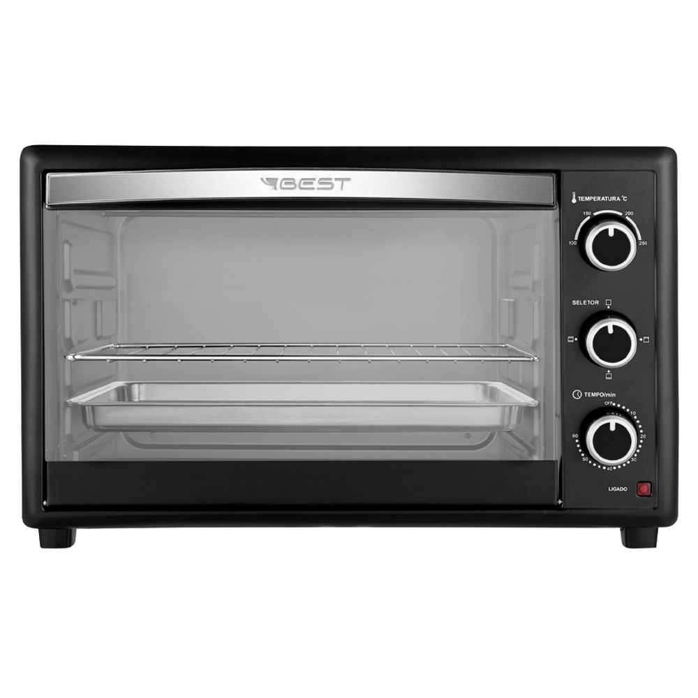 Imagem Forno Elétrico de Bancada Best - 66 Litros, Branco/Preto