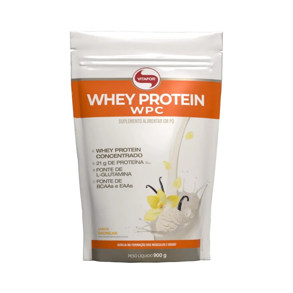 Whey Protein Concentrado Pouch 900g - Vitafor