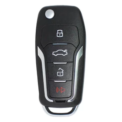 Controle Chave Canivete Ford Sem Lamina Led Vermelho Alarmes Sistec St42