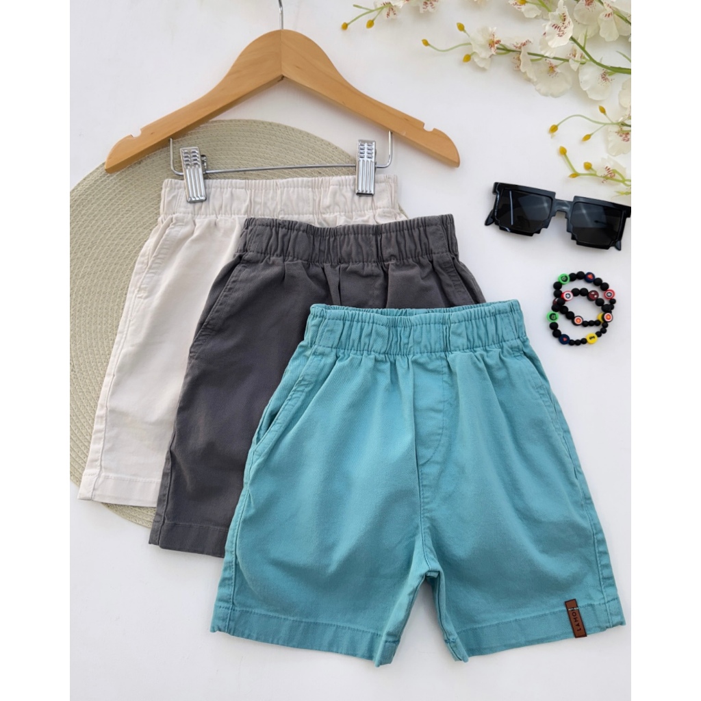 Bermuda Sarja Masculina Infantil Short Menino Roupa Criança Verde Chumbo Bege Lisa Henry