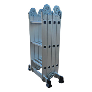 Escada De Alumínio 4x3 Multifuncional 12 Degraus Prateada em Oferta na Shopee