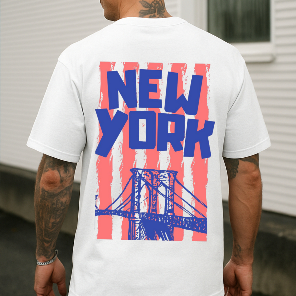 Camiseta Streetwear New York Ponte Brooklyn Estilo Balada Camisa Unissex Tecido Algodão Lançamento Envio Imediato