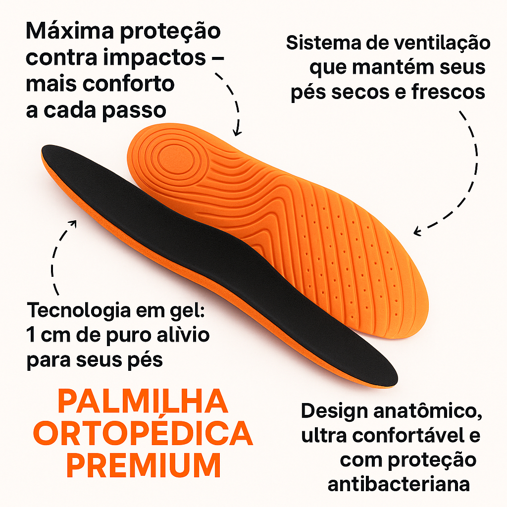 Palmilha Ortopédica Em Gel Otimizada