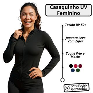Casaco Slim Térmico Com Ziper UV50+ Academia Casaquinho Dry Fit Proteção Solar em Oferta na Shopee