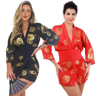 Robe Hoby Luxo roupão dragão Fantasia Gueixa Sex Shop em Oferta na Shopee