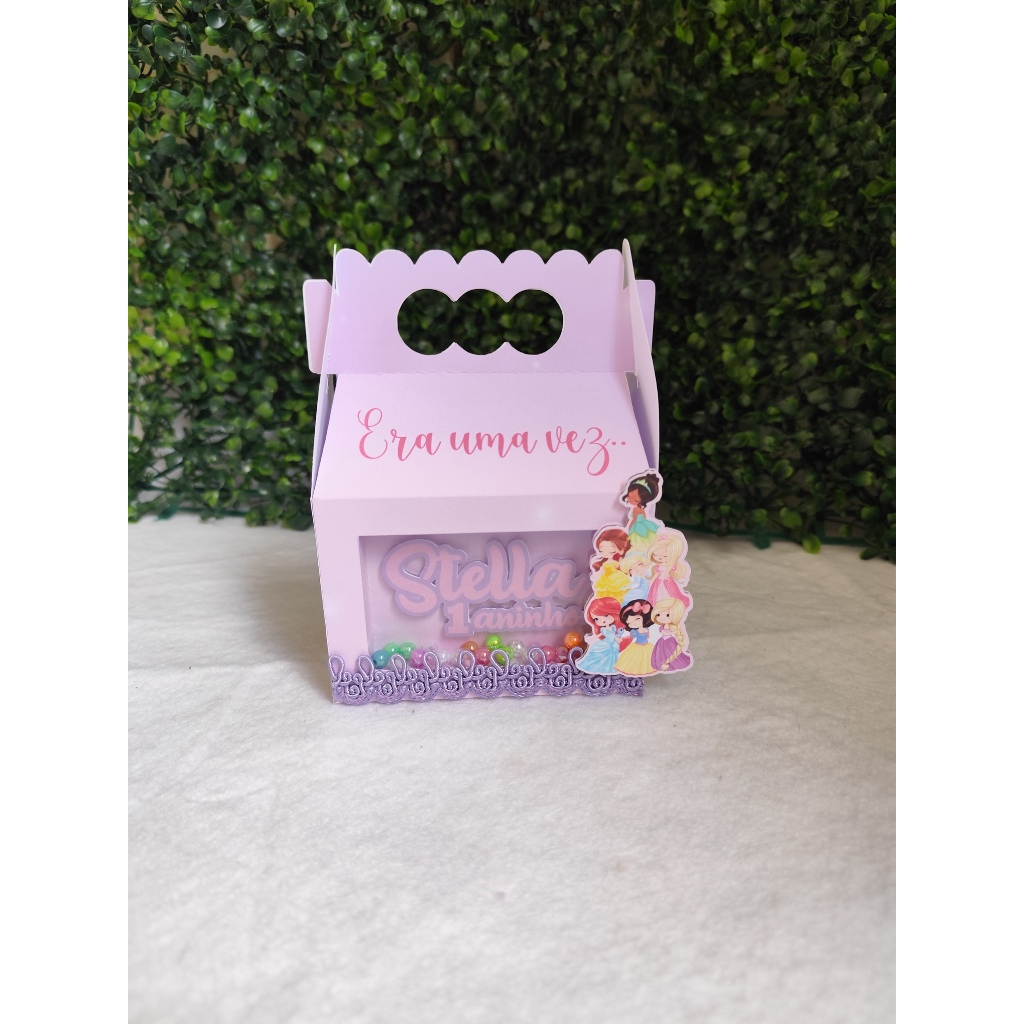 KIT 5 CAIXA MALETA VISOR PERSONALIZADA PRINCESAS BABY,CUTE, LEMBRANCINHAS,CAIXAS PERSONALIZADAS