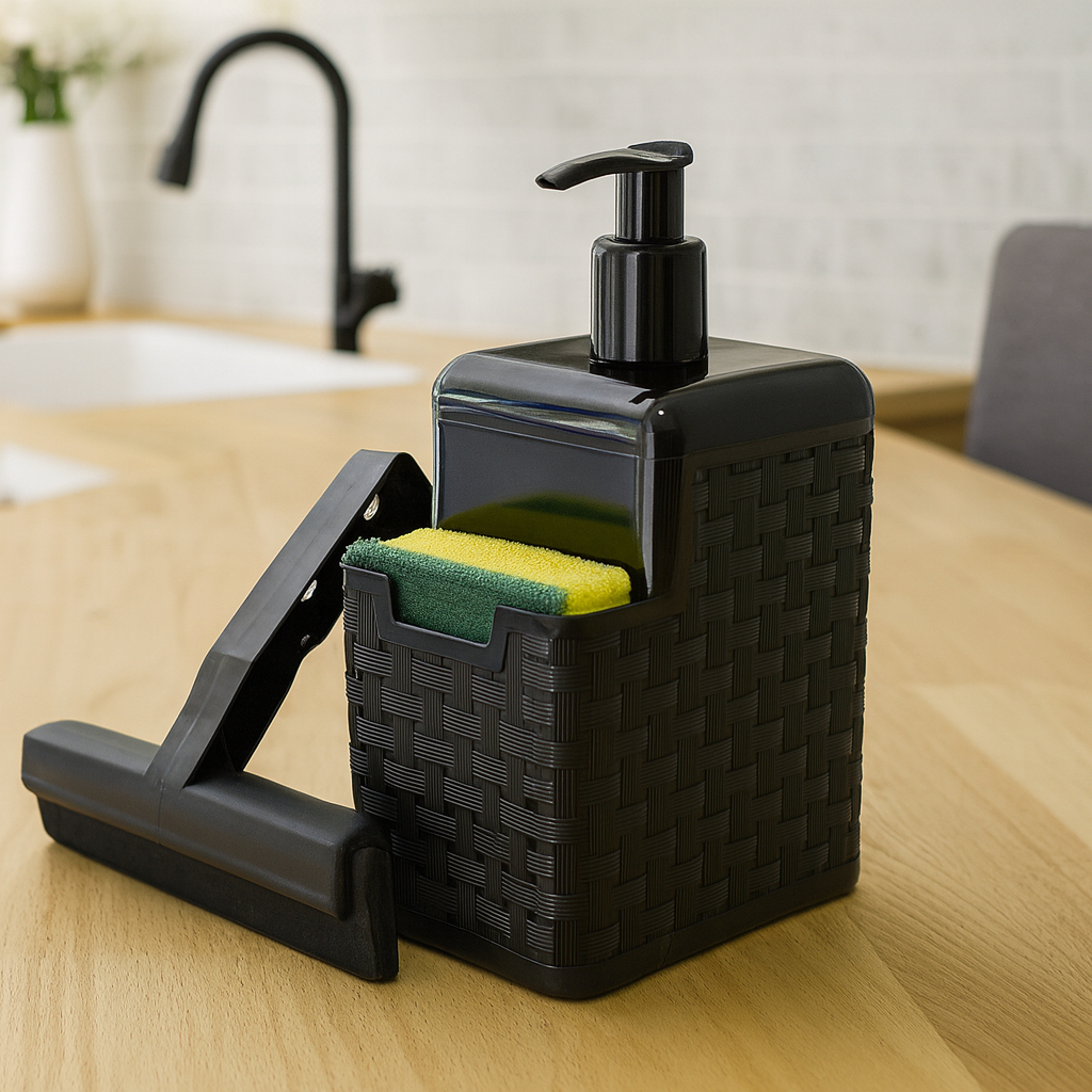 Kit Cozinha 2 Peças Porta Detergente Sabão + Rodinho de Pia em Oferta na Shopee