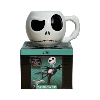 Caneca/Copo Jack Skellington Zona Criativa O Estranho Mundo de Jack 3D de Porcelana em Oferta na Shopee
