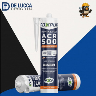 Cola ACR500 Fixa Tudo Adesivo Extra Forte Monta e Fixa Isopor Rodapé Mdf Sanca
