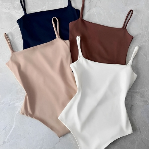 Kit Com 1 a 4 Body Bori Bodi De Alçinha Regata Com Decote Reto Modelador Versátil Casual Moda Gringa Blogueira