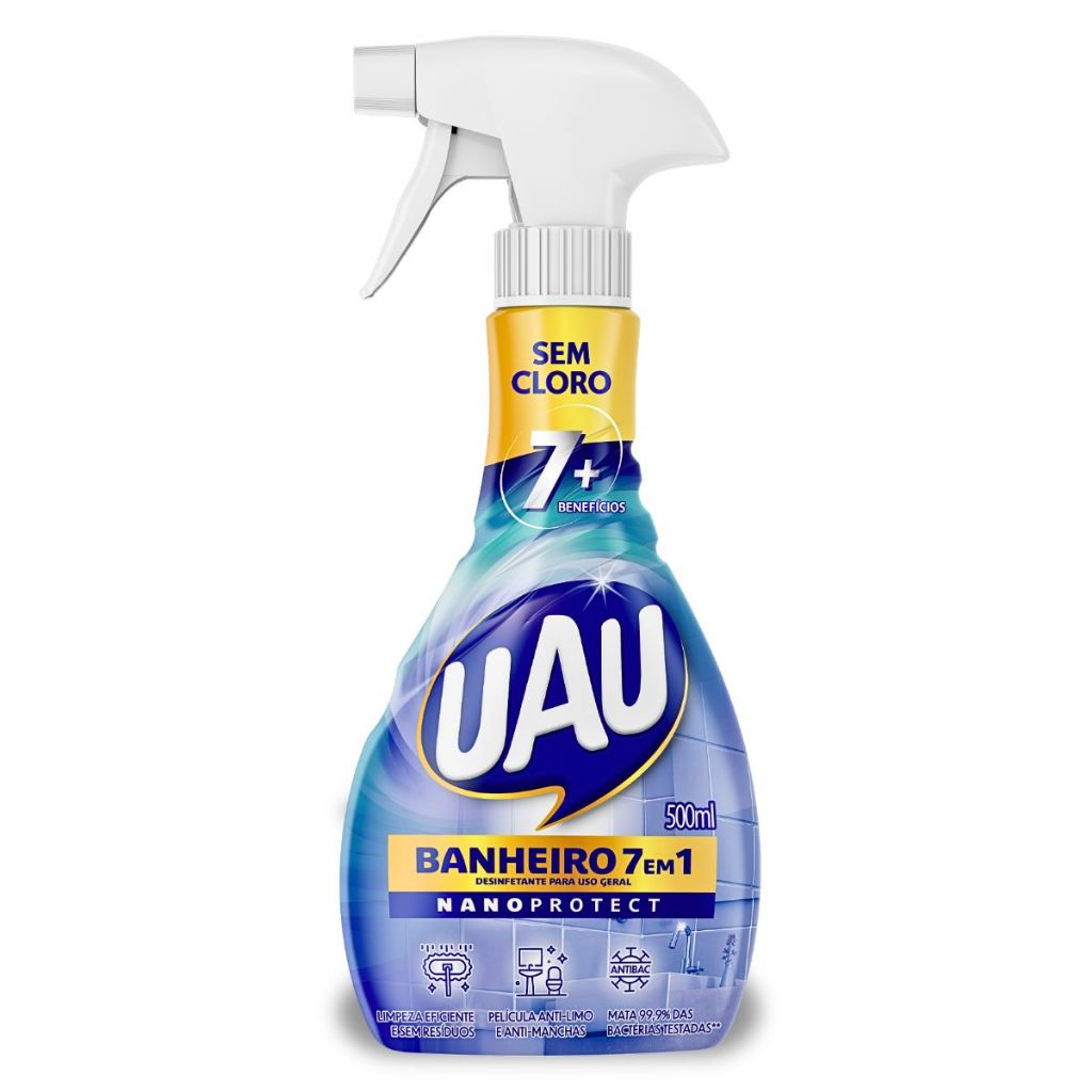 Desinfetante 500ml Banheiro 7 Em 1 Sem Cloro Gatilho Uau em Oferta na Shopee