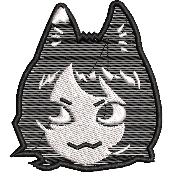 Izutsumi gata dungeon meshi neko patch bordado