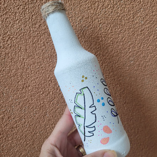 Objeto Decorativo Garrafa pintura Orgânica