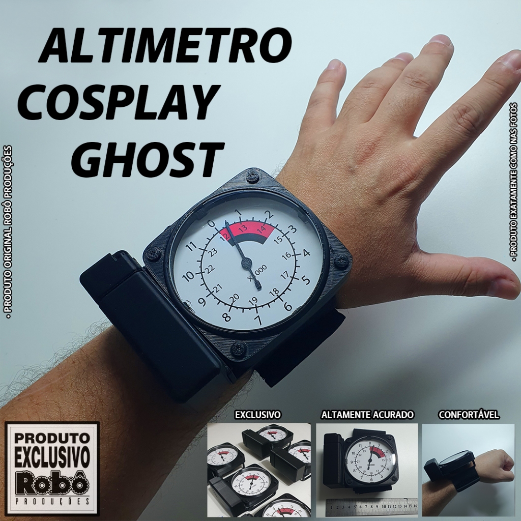 Altimetro Ghost Nightwar Cosplay - Acessório impresso em 3D - Cosplay Tático Halloween Fantasia Colecionável