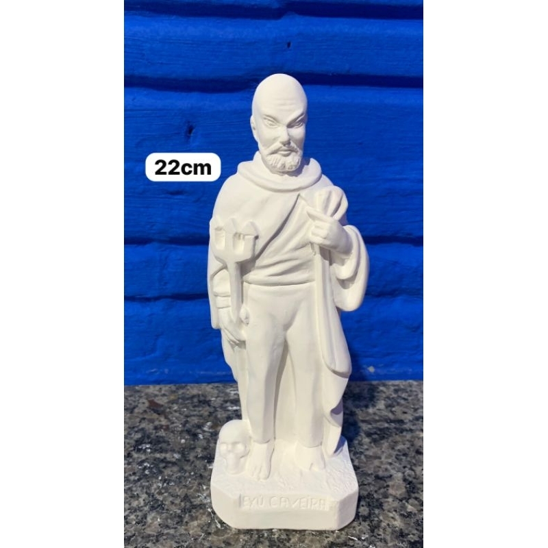 Imagem Exu Caveira 22cm em gesso cru