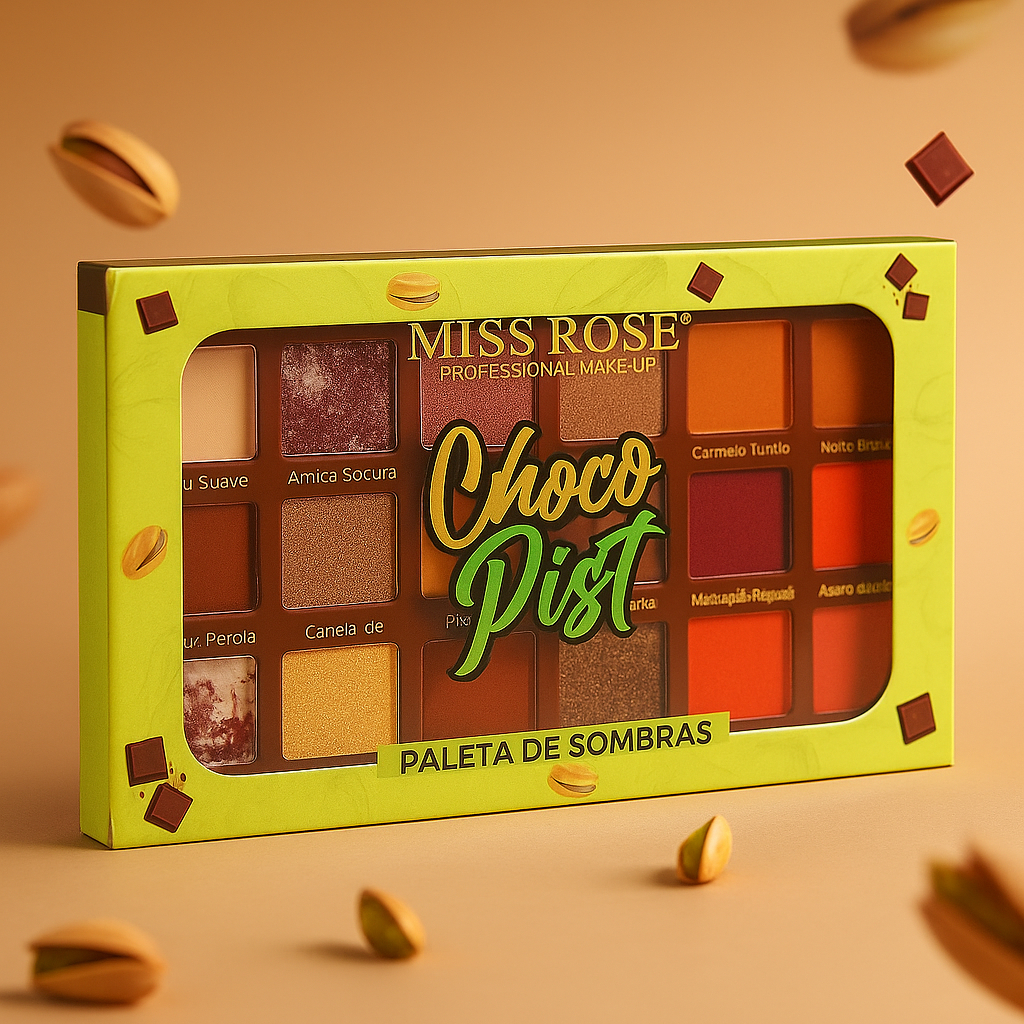 Paleta de Sombras Miss Rose Choco Pist – Cores Intensamente Deliciosas!