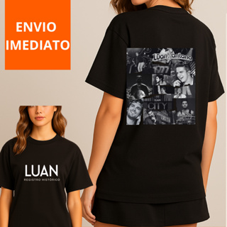 Camiseta Cantor Luan Santana Luan City Camisa Show Registro Histórico em Oferta na Shopee