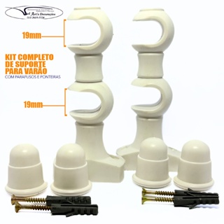Kit SUPORTE DUPLO 19/19mm para varão de cortina em Oferta na Shopee