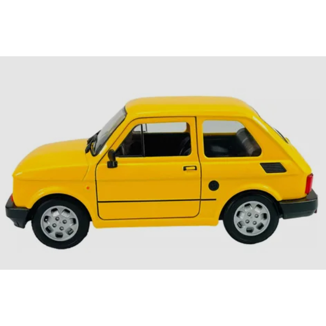 Fiat 126 Carros Antigos 1973 Miniatura Metal 11 Cm ( amarelo)