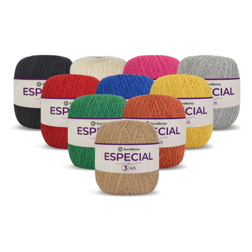 BARBANTE EUROROMA ESPECIAL - FIO 3/8/5 - TODAS AS CORES - 1400 Metros em Oferta na Shopee