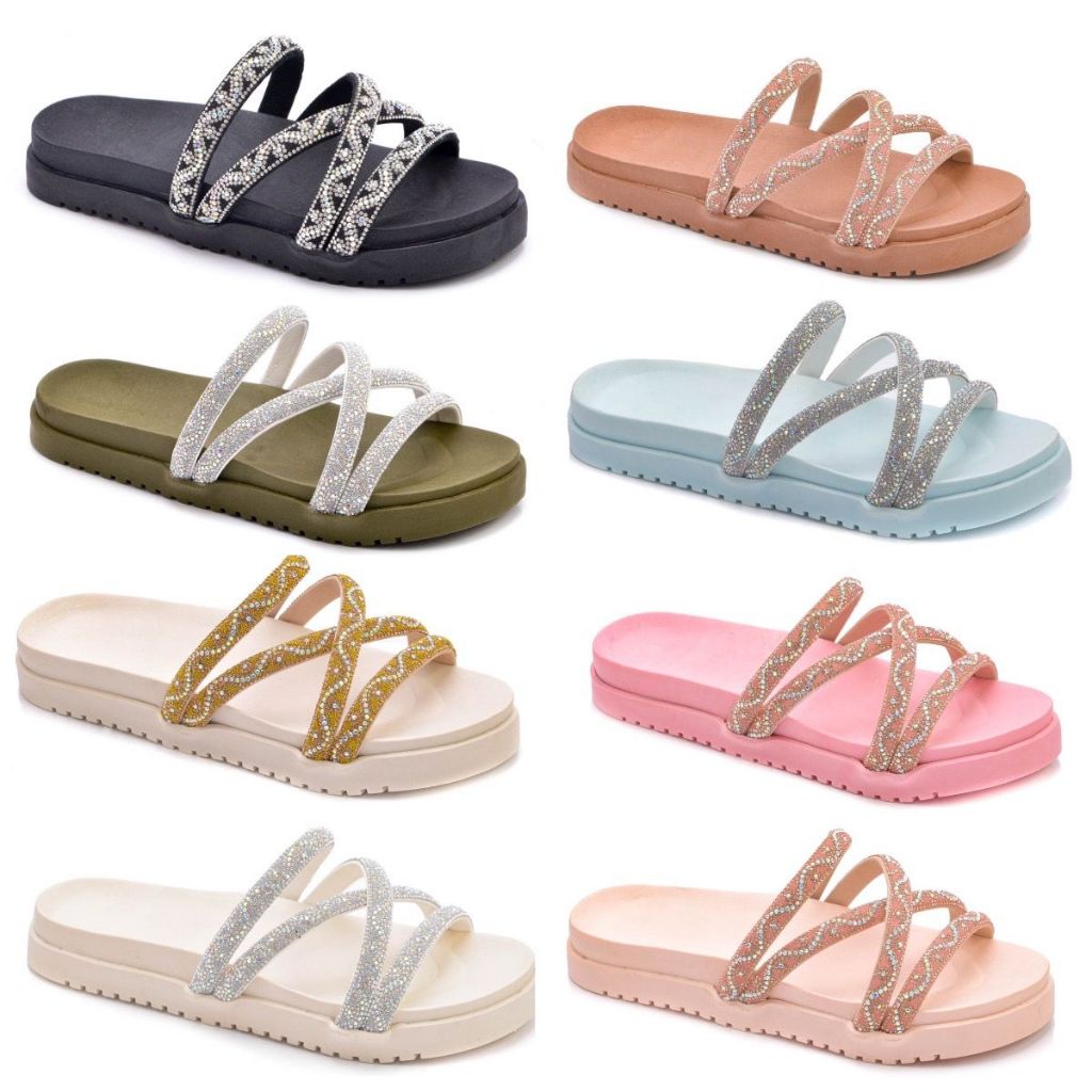 PAPETE BIRKEN FEMININA 33 AO 41 STRASS CONFORT SOLA ANATOMICA em Oferta na Shopee