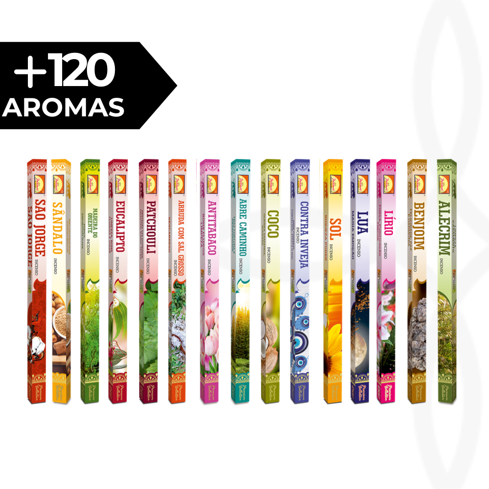 INCENSO INDIANO 8 VARETAS QUALIDADE PREMIUM | LIMPEZA ENERGÉTICA E HARMONIZAÇÃO | ORIGEM ÍNDIA em Oferta na Shopee