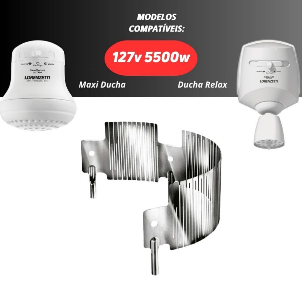 Resistência Ultra Chuveiro Lorenzetti 127 V Maxi Ducha Relax Bello Banho 5500W