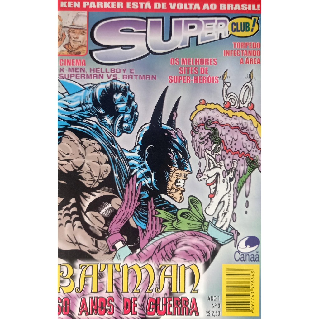 Revista HQ Fanzine Super Club! 3 - Ano 1 - Batman Joker X-Men Hellboy Superman - Editora Canaã