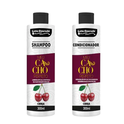 Shampoo e Condicionador Cacheados Cereja Gota Dourada - 300ml cada