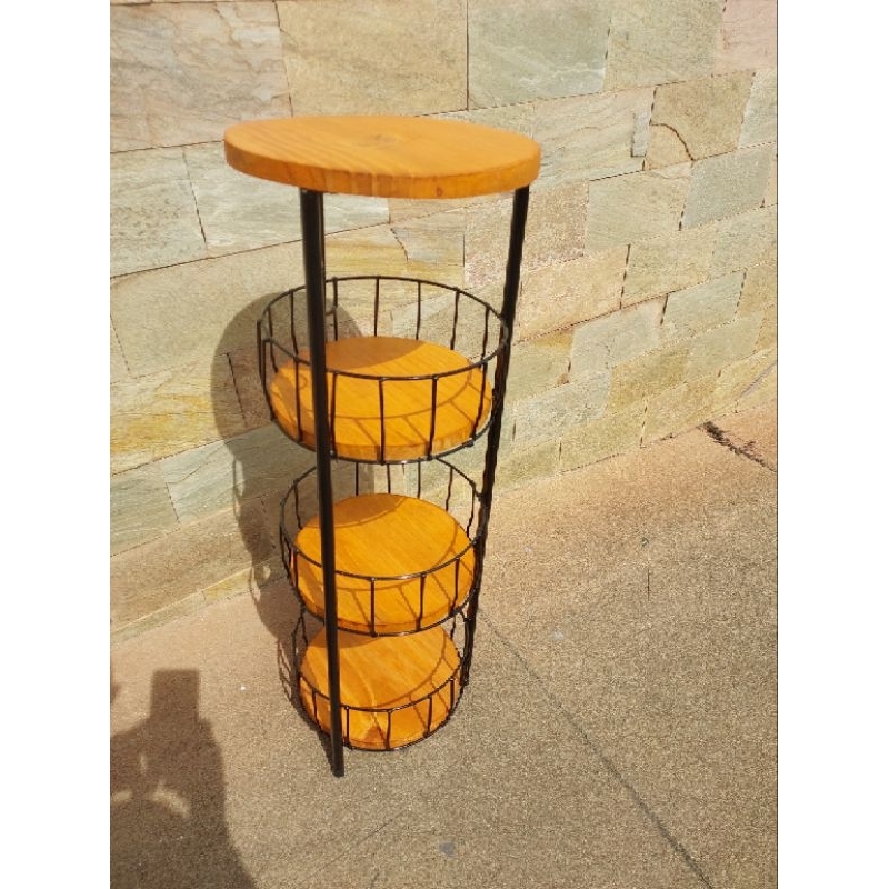 Porta Filtro Redondo Ferro e Madeira | Fruteira redonda com suporte para filtro | Suporte para filtro de barro em Oferta na Shopee