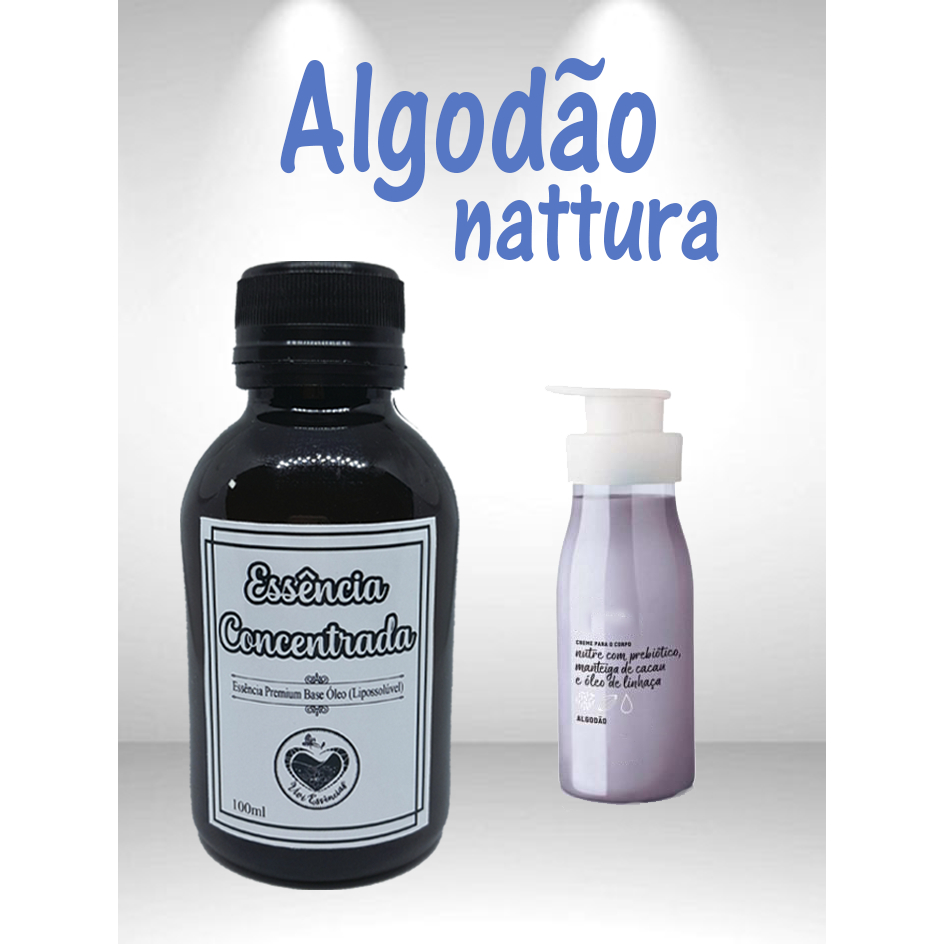 Essência Algodão Concentrada 100ml Base Óleo Perfumaria Aromatizadores Difusores Saboaria