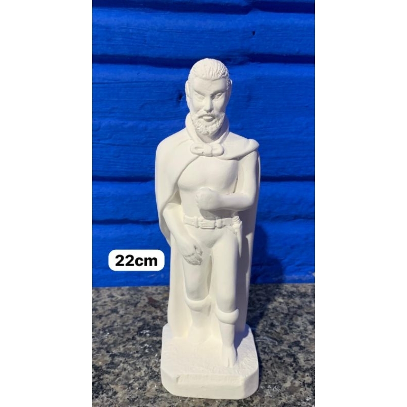 Imagem Exu Tranca Rua Das Almas 22cm em gesso cru