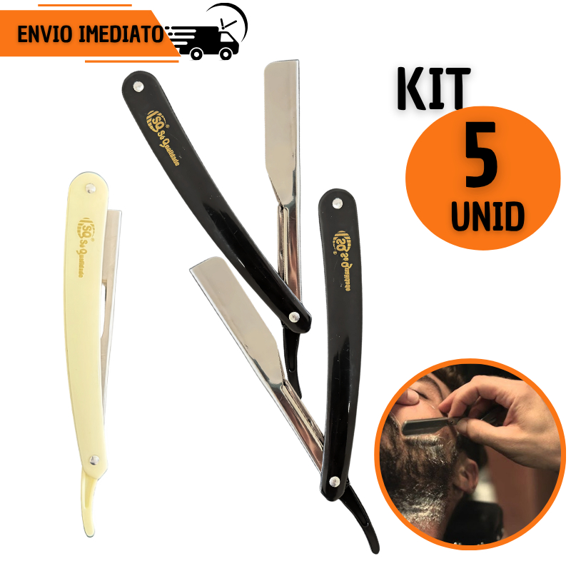 Kit Navalhete Profissional 5/3/1 Unids Barbeiro Barba Corte Preciso Barbearia Navalha Design