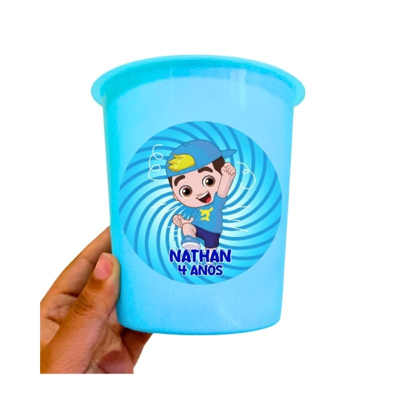 10 balde/ Baldinho de 1L Personalizado do Lucas Neto desenho menino