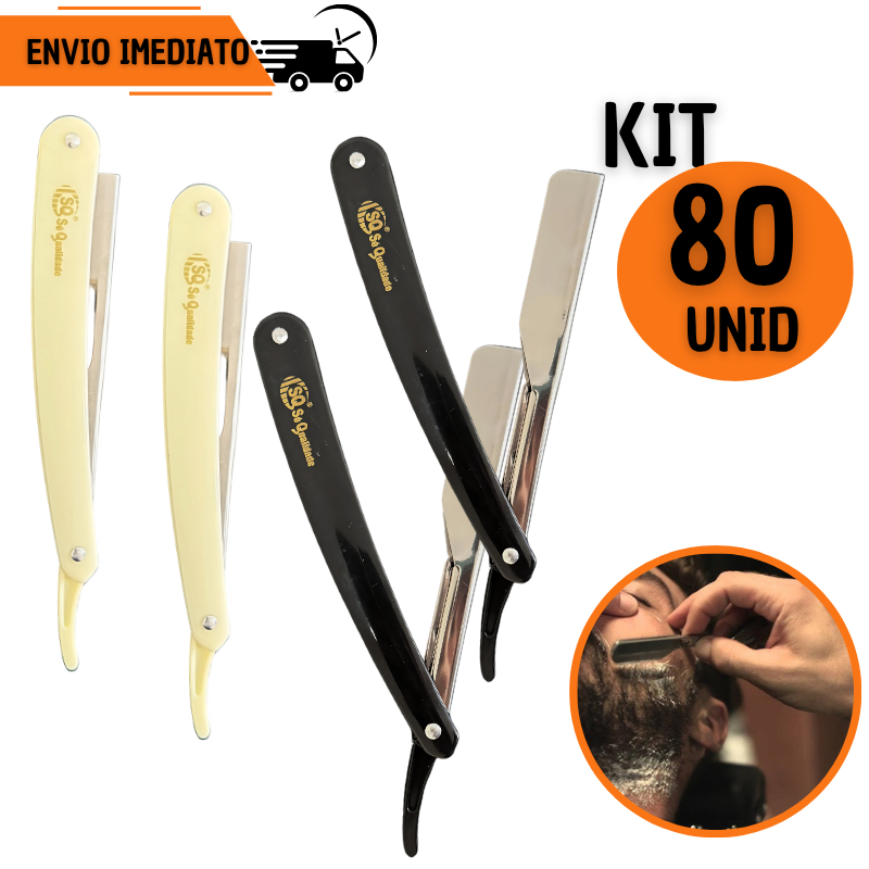 Kit Navalhete Profissional Barbeiro Barba Corte Preciso Barbearia Navalha Barbeador Salão Gilete
