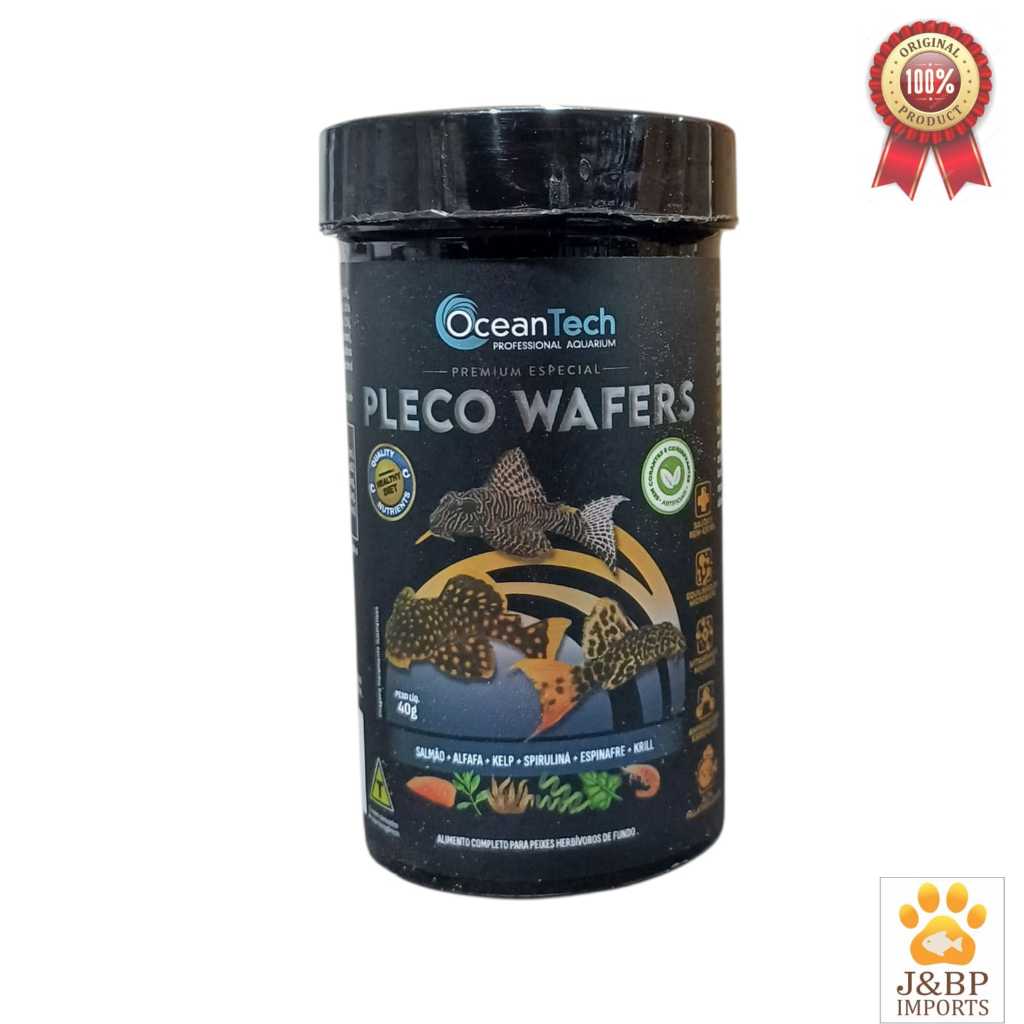 Ração Premium Peixe de Fundo Pleco Wafers OceanTech – 40g / 100g Original