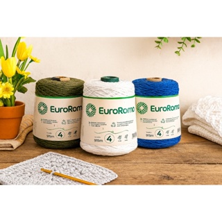 Barbante EuroRoma Fio 4 600g | Barbante Ecológico para Crochê, Tricô e Artesanato em Oferta na Shopee