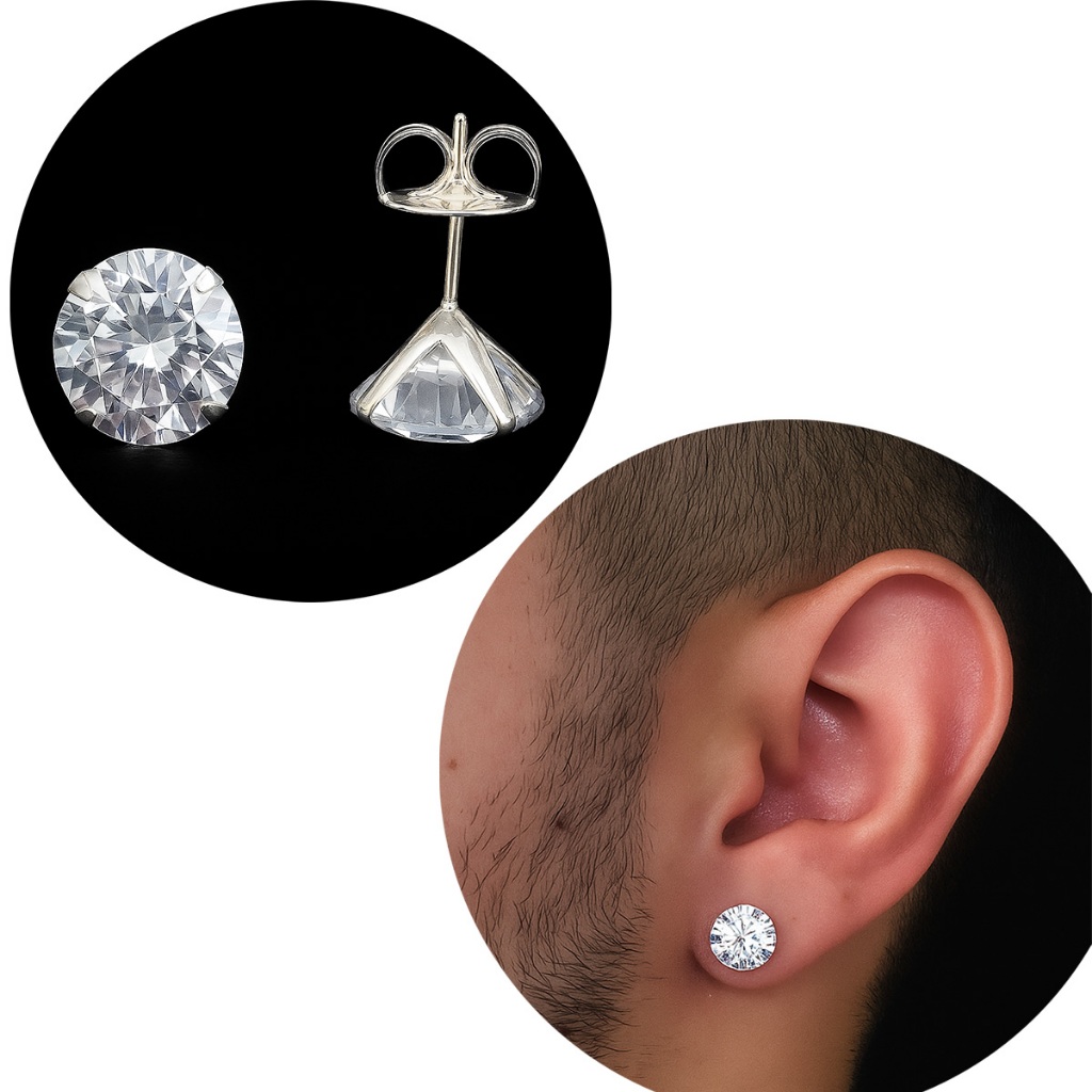 Brinco Diamante Masculino Argola: Onde Comprar | BuscaProdutos