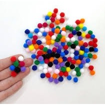 Pompom bolinha - Pacote com 200 unidades - 8mm em Oferta na Shopee