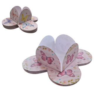 50 ~ 200 Forminhas 4 pétalas Jardim da Borboleta Festas Aniversários Boboleta Rosa em Oferta na Shopee