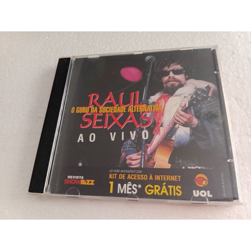 CD Raul Seixas o guru da sociedade alternativa ao vivo bom estado mídia e capa