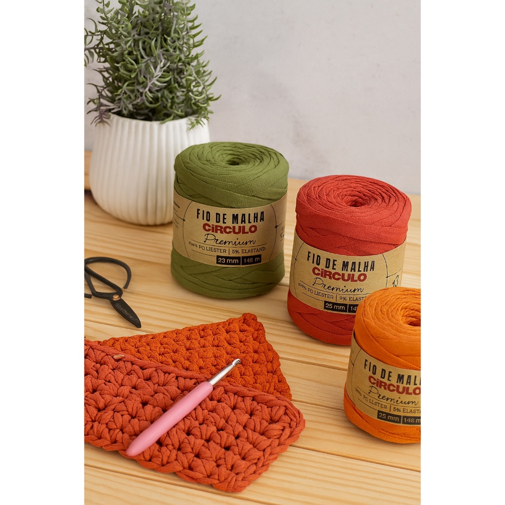 Fio de Malha Círculo Premium 140m Original | Crochê, Tricô, Artesanato | Alta Elasticidade e Maciez em Oferta na Shopee