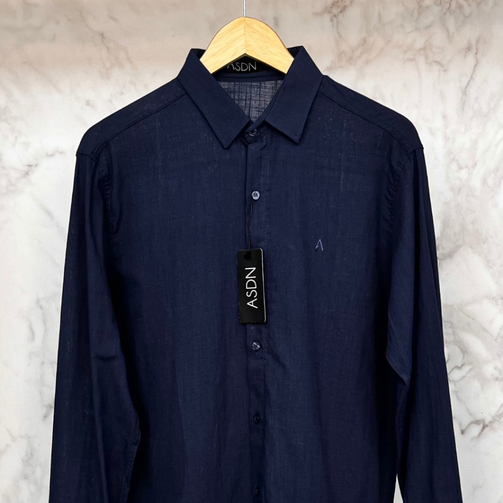 Camisa Social Masculina Manga Longa 100% Algodão Conforto e Estilo em Oferta na Shopee