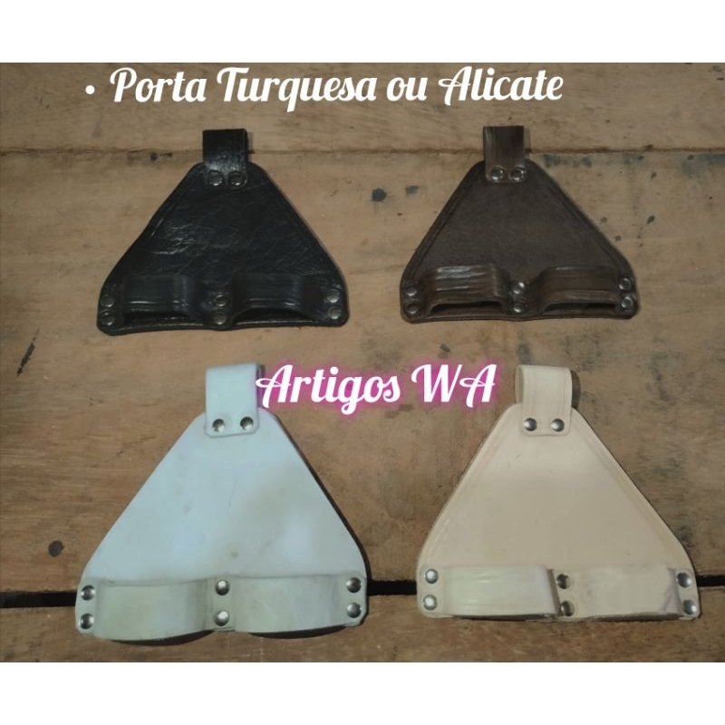 Porta Turques de couro legítimo em Oferta na Shopee