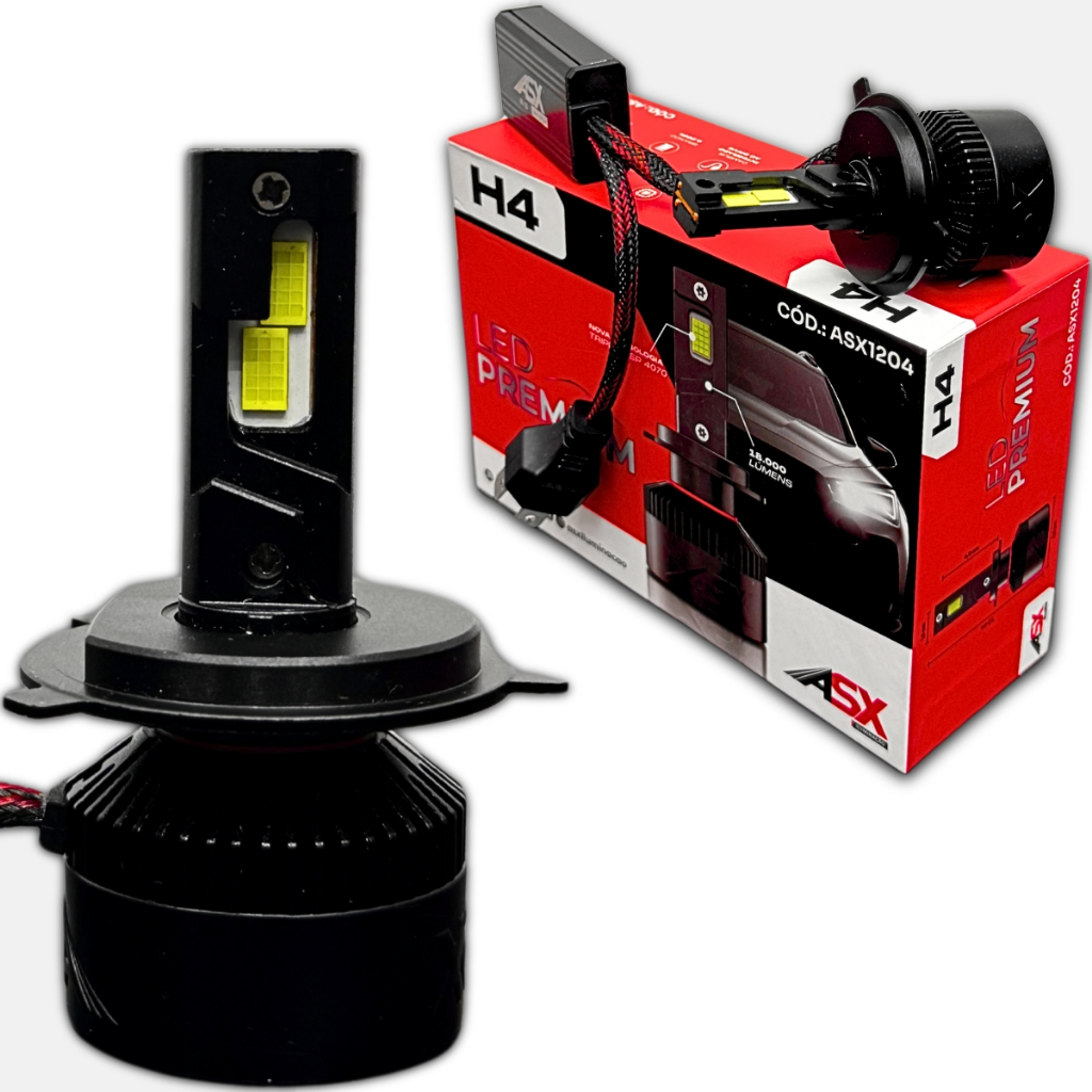 Lampada Ultra led Premium Asx Canbus 100w 15000 Lumens 6000k Chip Csp H4 H7 H1 H8 H9 H11 H3 H27 Hb3 Hb4  Canceller em Oferta na Shopee