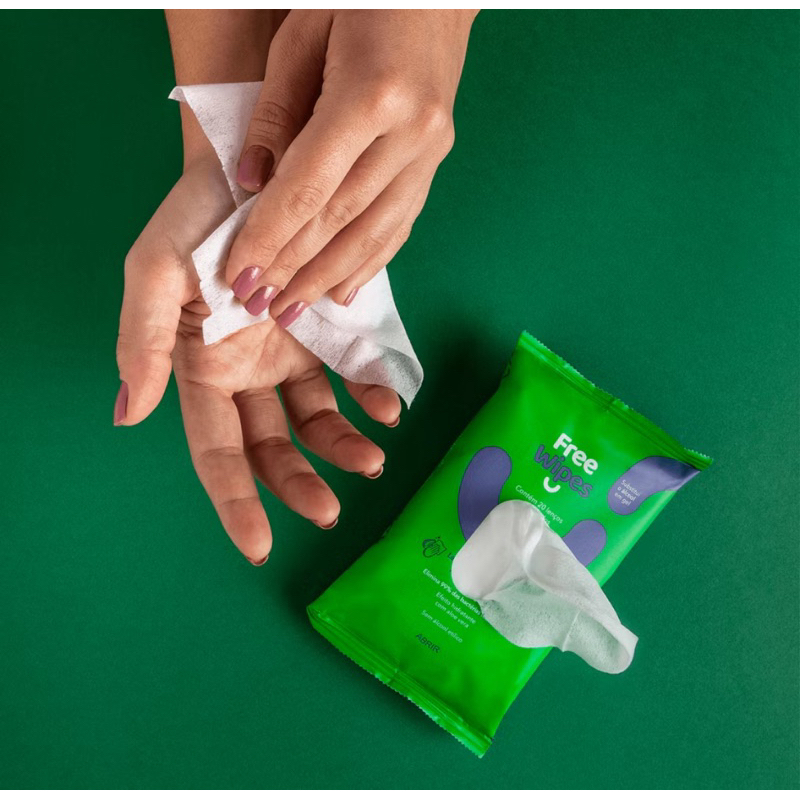 Lenços Umedecidos Antissépticos Limpeza Free Wipes em Oferta na Shopee