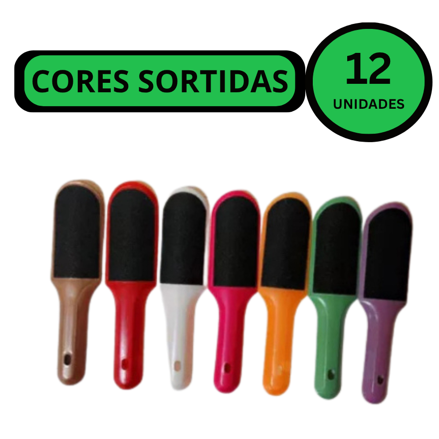 Lixa para Pés (12 un.) | Atacado  | Cores Variadas